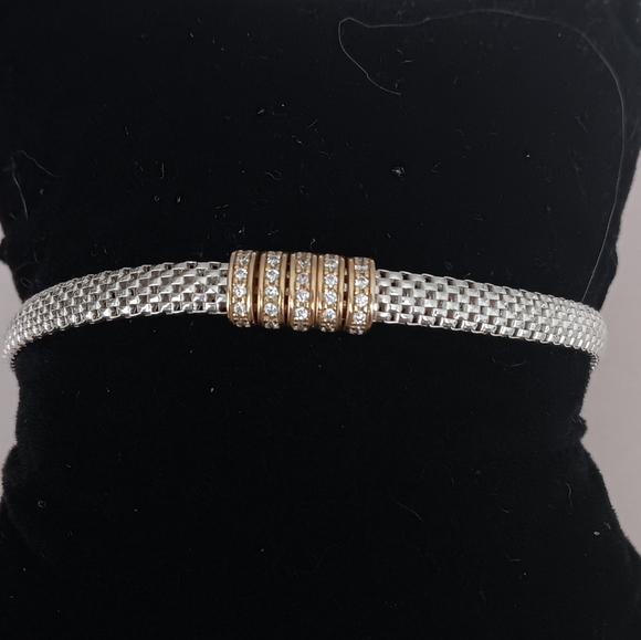 STERLING SILVER BELLA LUCE (R) BRACELET 7.5" - Picture 2 of 5